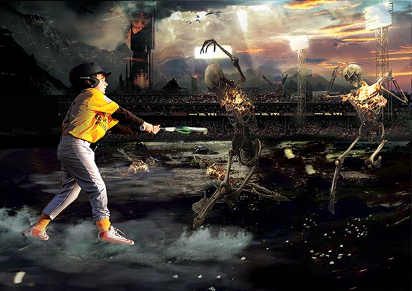Fantasy baseball Photoshop composite