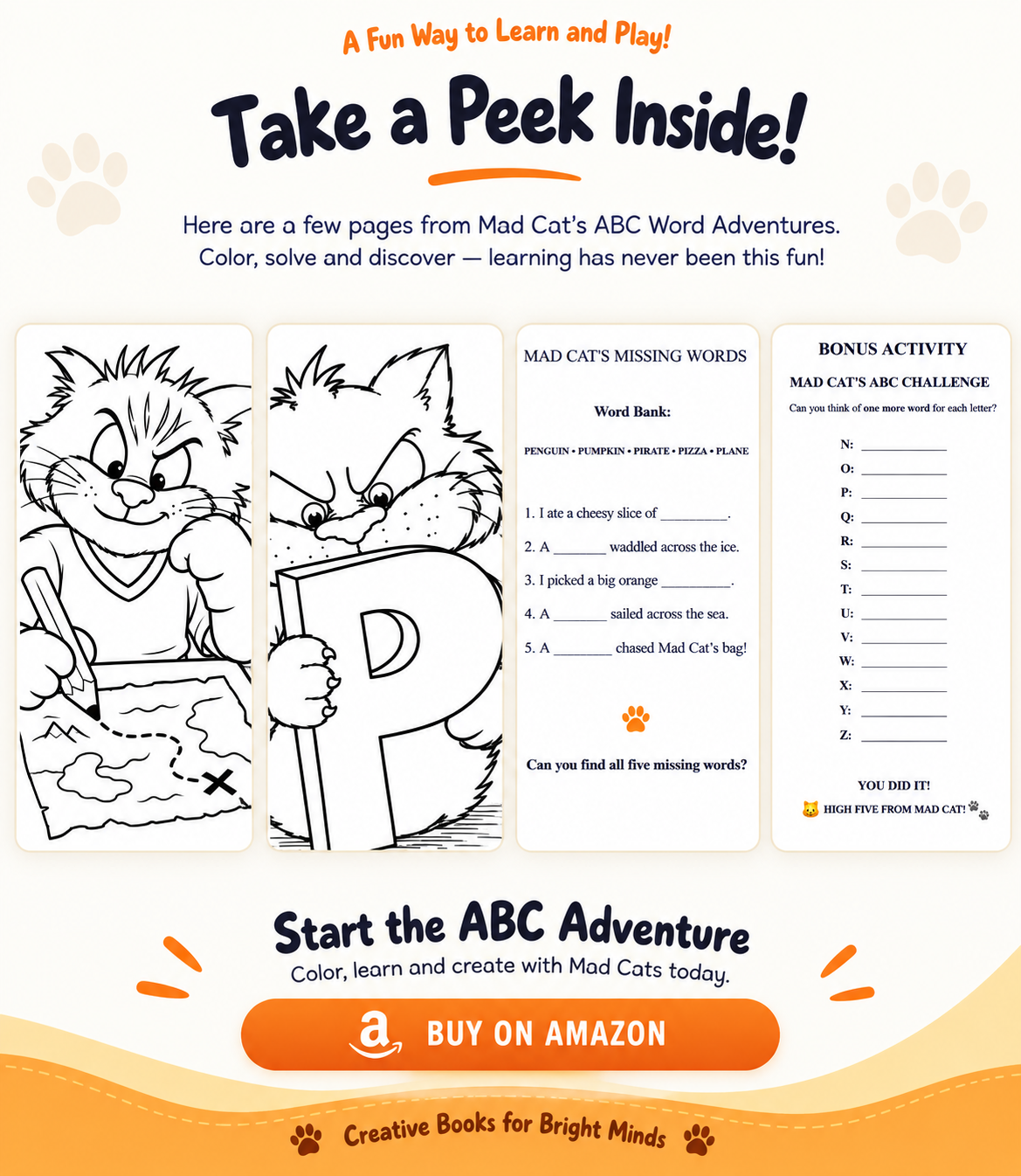 Mad Cat illustrated book preview